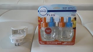FEBREZE PLUG IN AIR FRESHENER AND ODOR ELIMINATOR CUSTOMER REVIEW AND HOW TO USE CLOSE UP LOOK DEMO