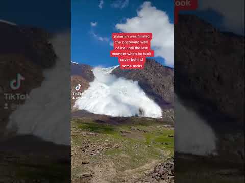 Briton survives huge avalanche - and he filmed it