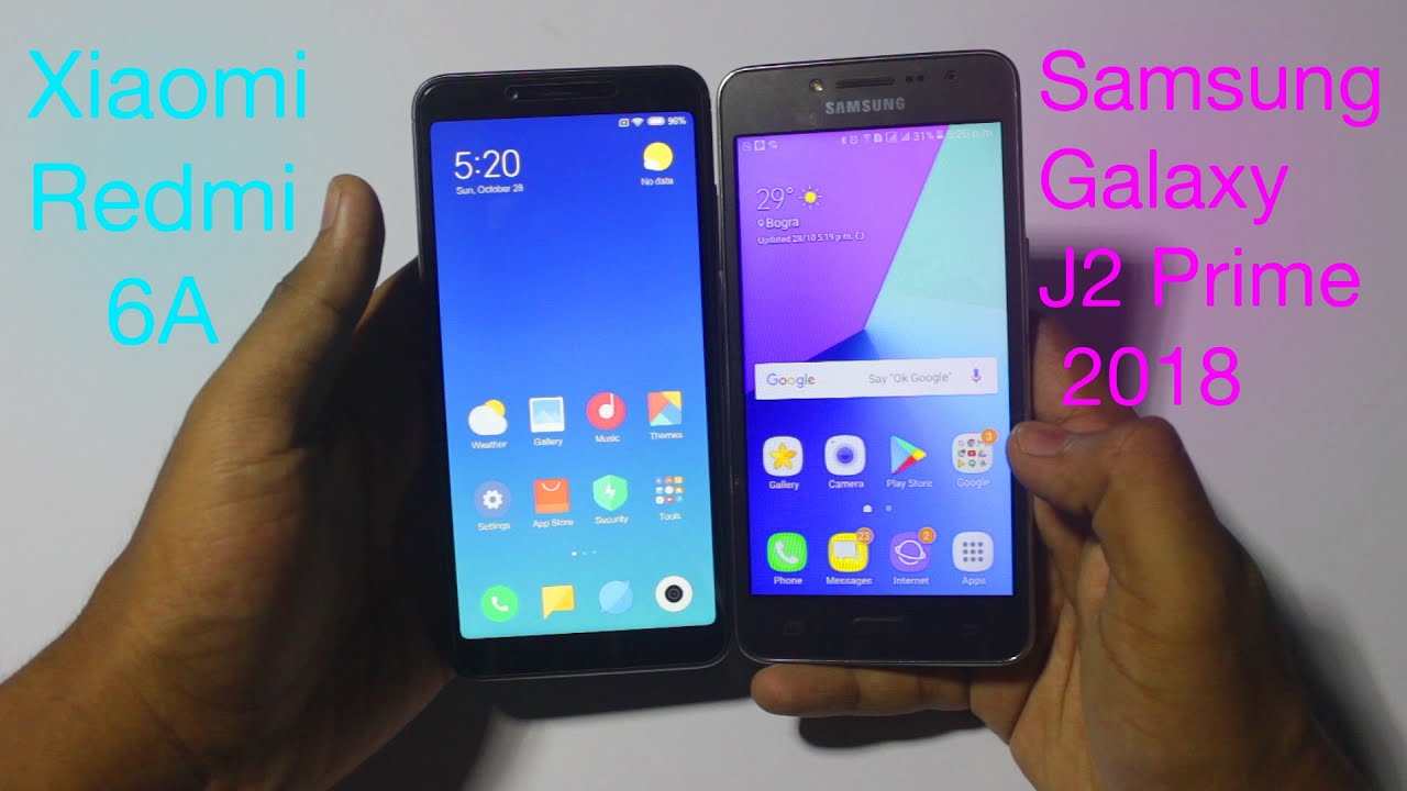Xiaomi Redmi 6A Vs Samsung Galaxy J2 Prime 2018 Speed Test Comparison