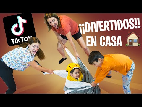 imitamos RETOS de TIKTOK ¡¡DIVERTIDOS!! para hacer en CASA en FAMILIA