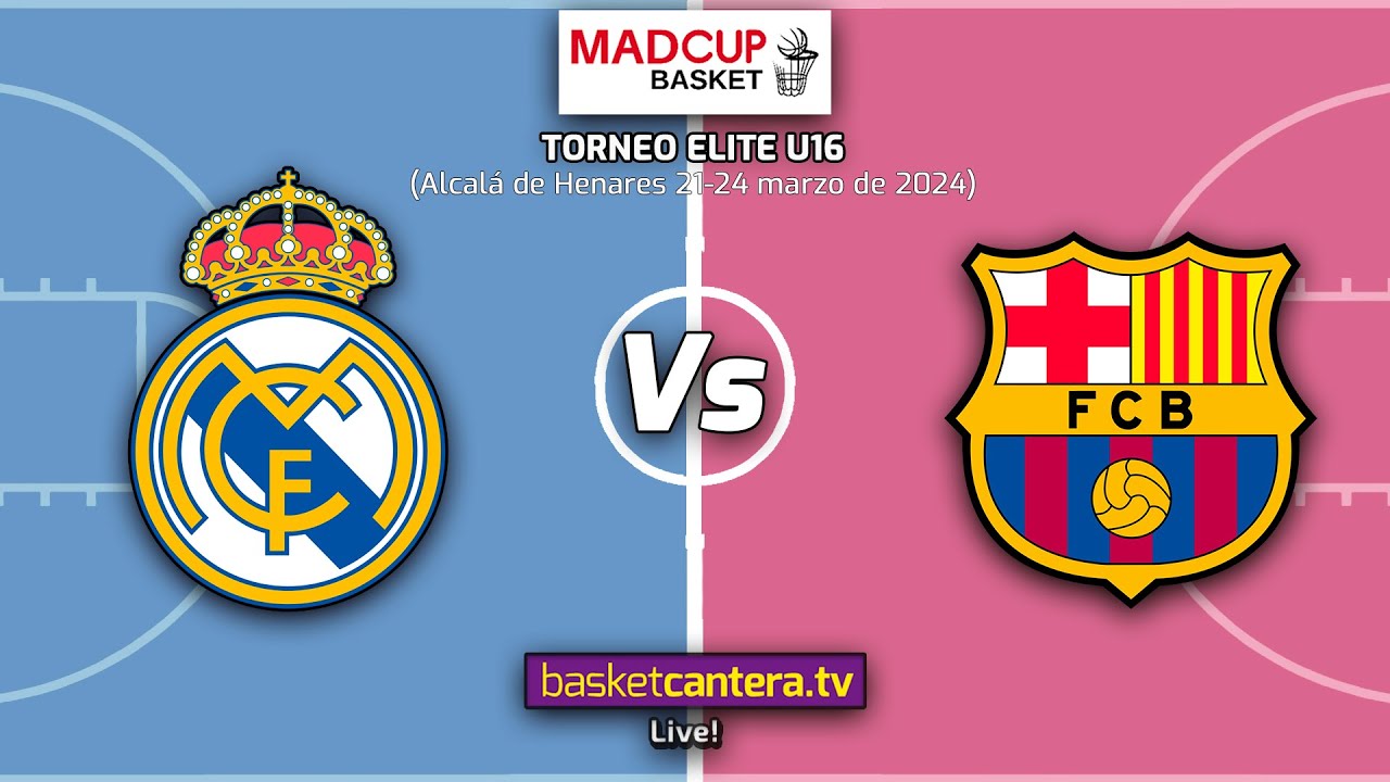 Final U16M. REAL MADRID vs FC BARCELONA.- Torneo Cadete-U16M Elite MadCup 2024 #BasketCantera.TV