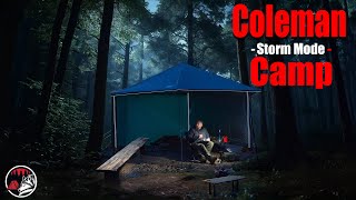 Coleman Storm Shelter Camping in the Mountains in Strong Winds - ASMR Camp