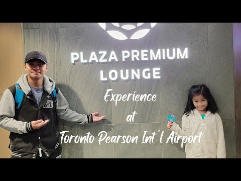 Avaliação do Lounge Premium Plaza do Aeroporto Internacional Pearson de Toronto em 4k