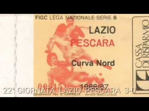 LAZIO  PESCARA  3-0  22° GIORNATA DEL CAMPIONATO DI SERIE B  1986 / 87  🦅