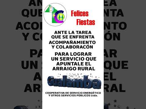 Sal COOPERATIVA GUALAMBA Dic 2025 #electrificacionrural  #felicesfiestas #coopgualamaba #frentones