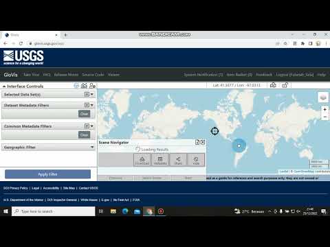tutorial cara download citra satelit di situs glovis| Almanda Tri Apriliana[12111324983]