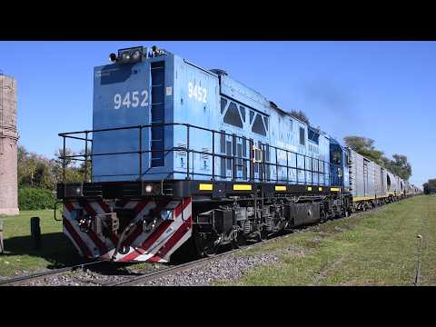 [4K] Tren cargado de Trenes Argentinos Cargas con la CRRC CDD-3A1 9452 pasando por Marcos Juárez!!!!