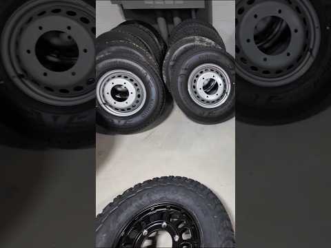 Super Single Vs Dual Tires on AWD Mercedes Sprinter #vanbuild #shorts