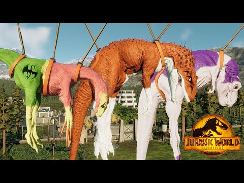 T-Rex Color Pack vs Super Heroes Indominus Rex vs Therizinosaurus vs Stegosaurus Jurassic World