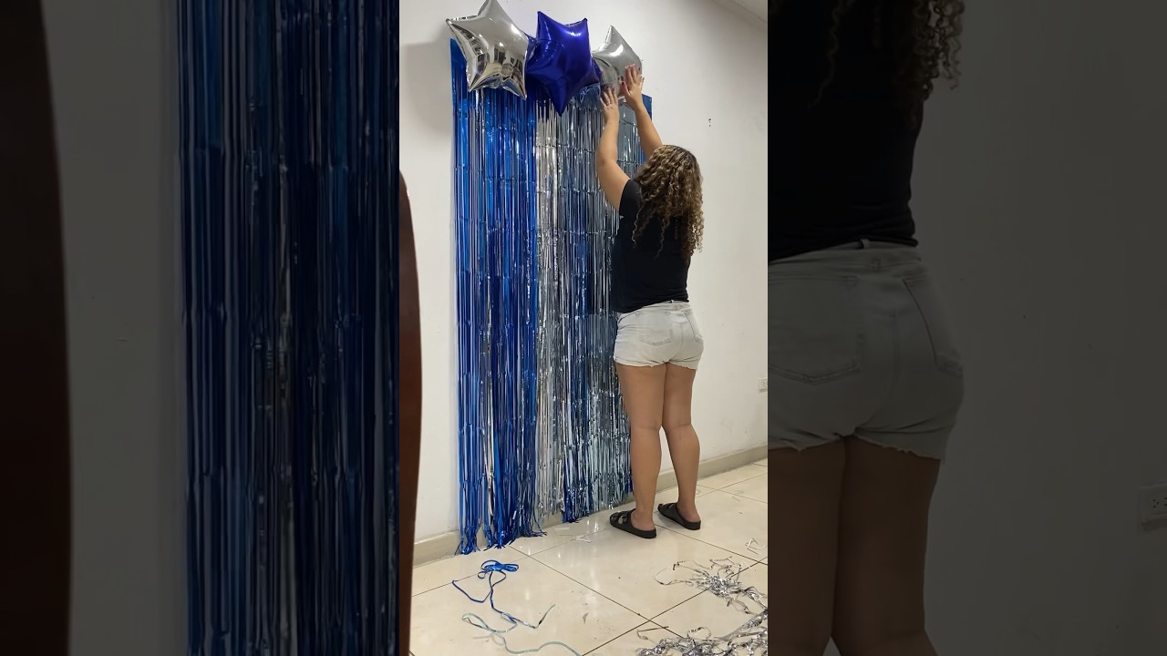 Decoración fiesta 🥳 🎈Fiesta para hombre 💙#decorationideas #decoraciones