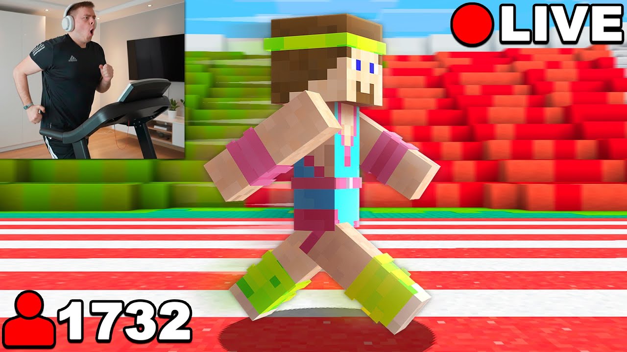 Я Заставил Стримера Играть на БЕГОВОЙ ДОРОЖКЕ в Майнкрафт!