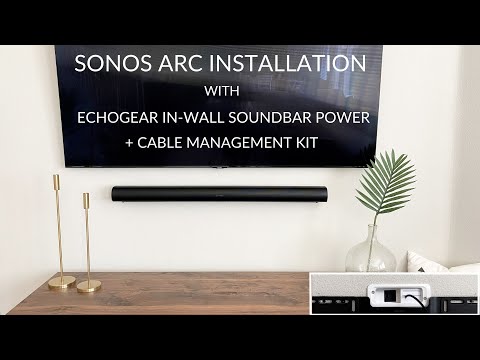 Sonos Arc Installation | Echogear In-Wall Soundbar Power + Cable Management Kit