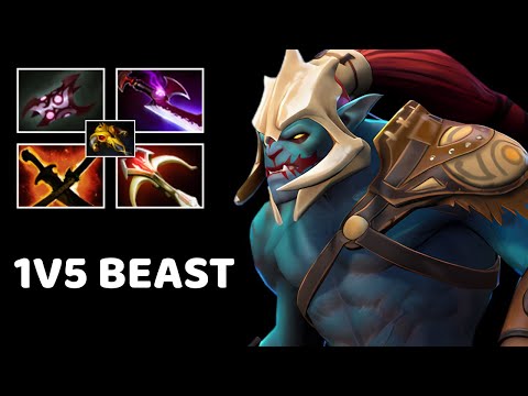 Huskar Crazy Unstoppable Mid 1v5 Beast 20 Kill 7.38 Dota 2