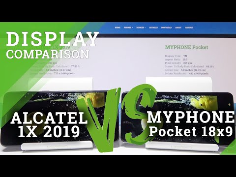 Display Comparison MYPHONE Pocket 18x9 vs ALCATEL 1X 2019 | Screen Quality
