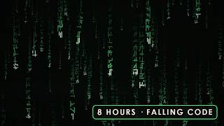 Falling Code — 8 Hour Hacker Screensaver & Coding Background (4K, Silent)