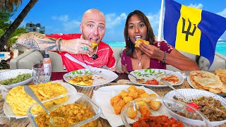 Is THIS The Best TRINI FOOD in BARBADOS? Doubles, Bake & Herring, and Aloo Pie!