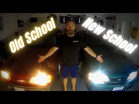 Foxbody Mustang LED Headlight Upgrade - How to see better at night /// LED Headlights Instal