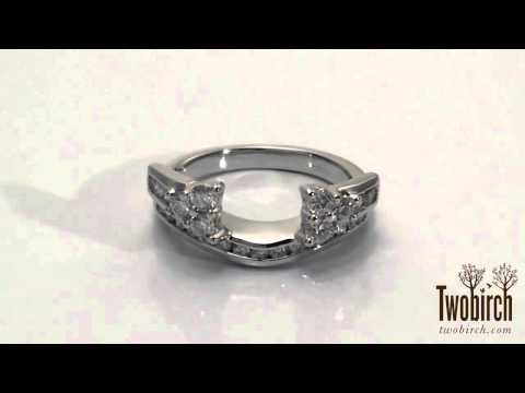 0.5 ct. Round Cluster Anniversary Ring Wrap - TwoBirch TB-WRAP-0031-WG-H