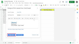 Print Labels from Google Sheets using Quicklution's Avery Label Merge add-on