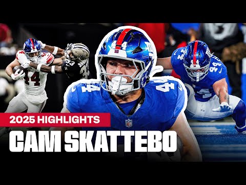 Cam Skattebo's Top 2025 Season Highlights | New York Giants