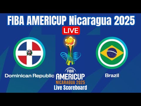 Live: Dominican Republic Vs Brazil | Quarter-Finals | FIBA AmeriCup 2025 | Scoreboard | Play by Play