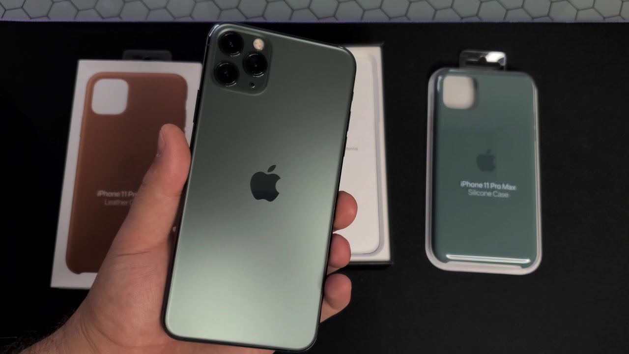 iPhone 11 Pro Max Midnight Green Unboxing Official Cases First Look