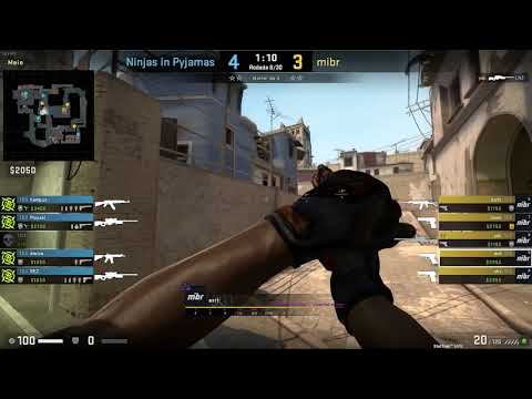 Pov exit (25/19) CS GO DEMO - MIRAGE - 16 MIBR VS 14 NIP (Gamers Without Borders 22/06/2021)
