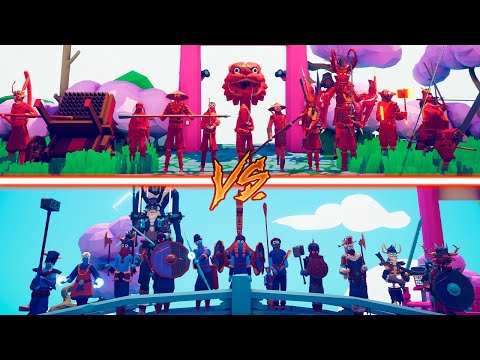 MEGA DYNASTY TEAM vs MEGA VIKING TEAM - Totally Accurate Battle Simulator | TABS