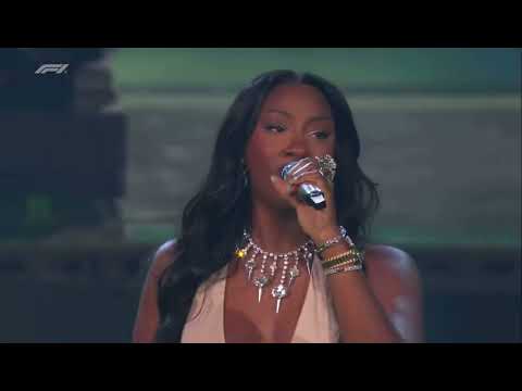 Tems performing “Higher (Wait for You)” for Aston Martin Unveiling at Formula 1