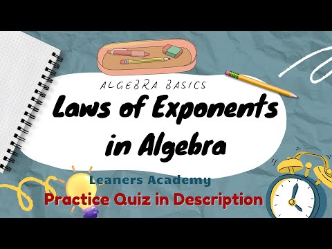 Algebra Basics: Laws of Exponents. Exponent rules. Powers & Exponent. Solving exponents with example