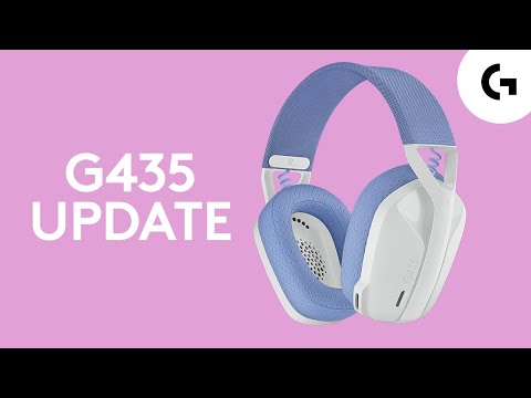 Žaidimų ausinės Logitech G435 Lightspeed, mėlynos/rožinės spalvos video