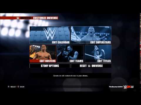 WWE 2K15 PS4 Universe Mode Setting Up
