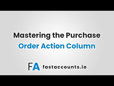Mastering the Purchase Order Action Column