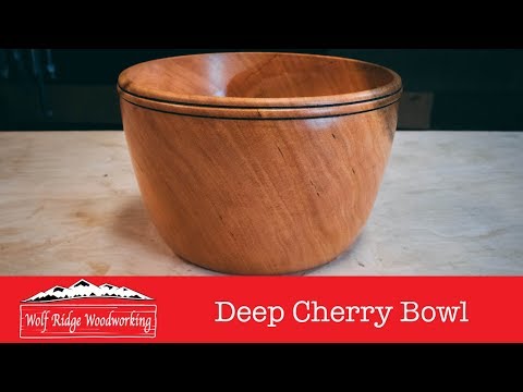 Woodturning: Deep Cherry Bowl
