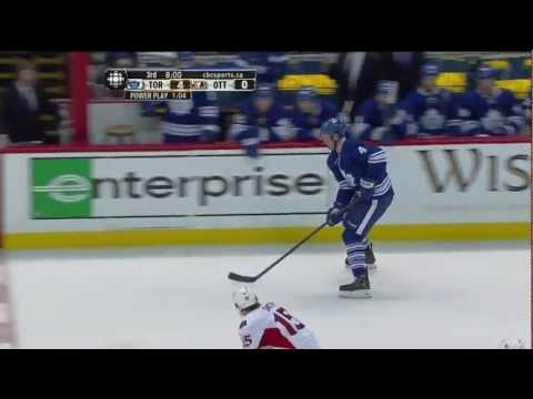 Cody Franson Goal - Leafs 5 vs Sens 0 - Feb 4th 2012 (HD)