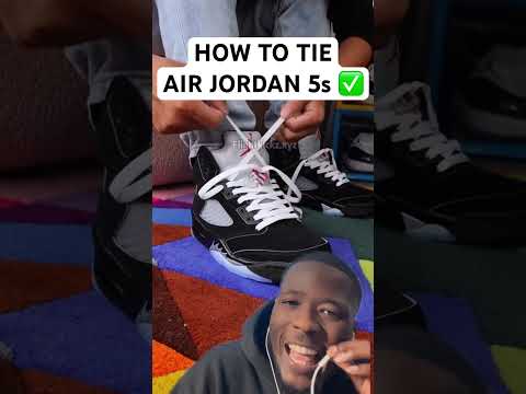 HOW TO TIE AIR JORDAN 5s ✅