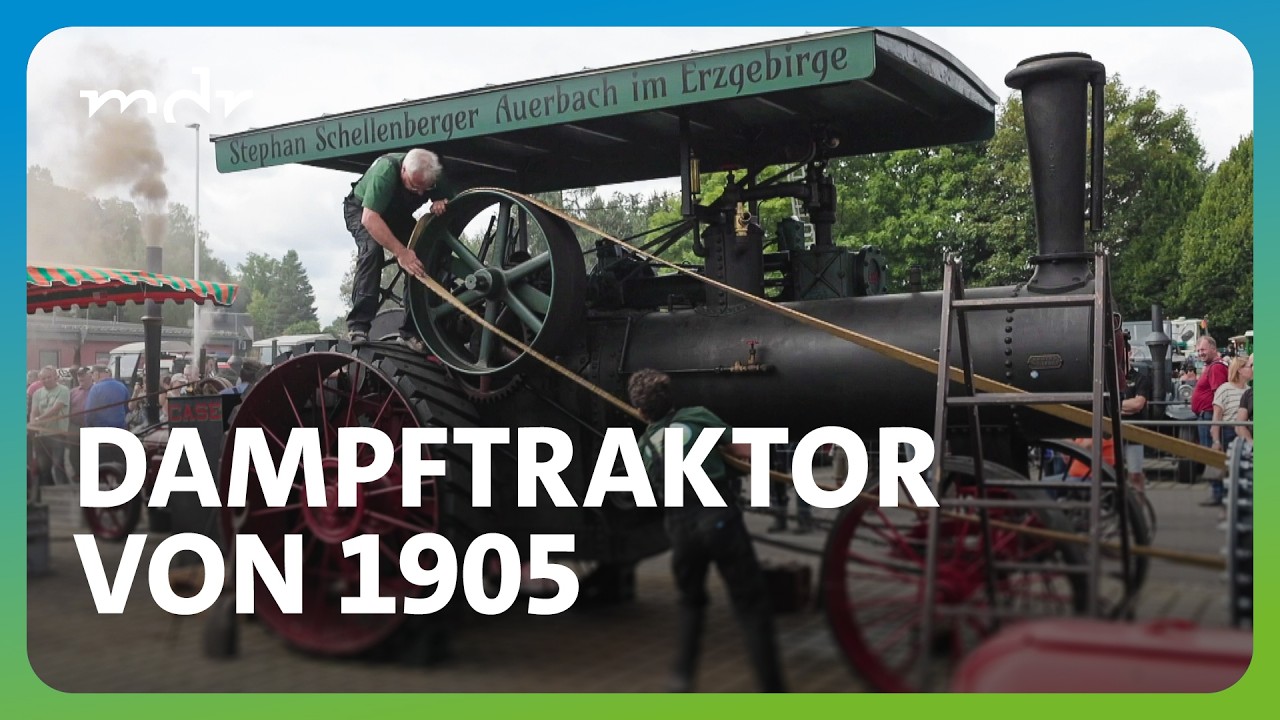 Vater-Sohn-Gespann sammelt alte Dampftraktoren | MDR um 4 | MDR