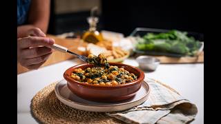 GARBANZOS CON ESPINACAS en 20 minutos: receta sevillana