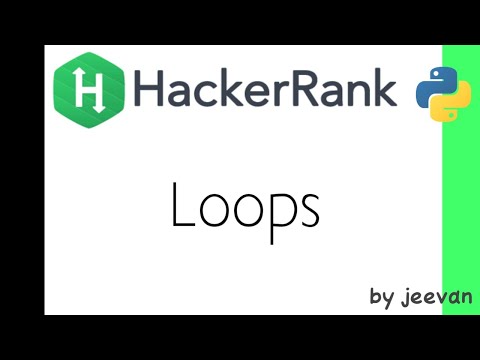 Loops Hackerrank Solutions Python English