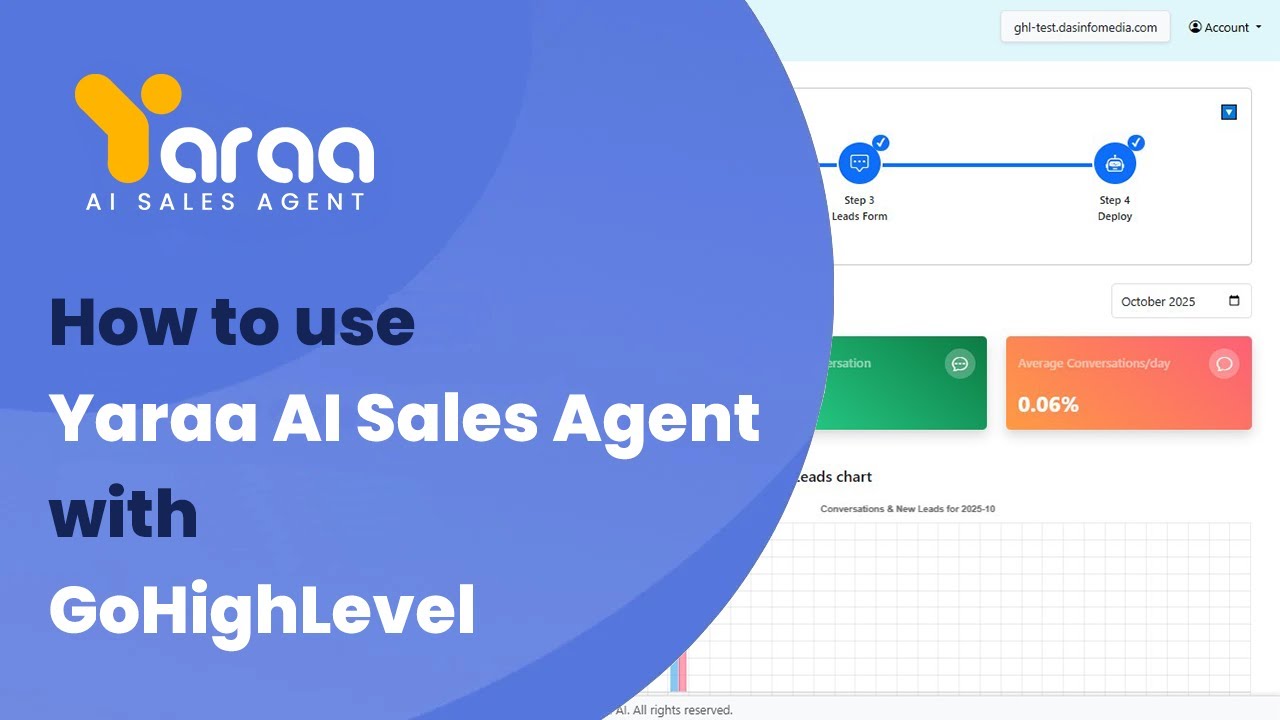 How to Quickly Set Up Yaraa AI Sales Agent with GoHighLevel |#GoHighLevelAI