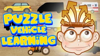 Puzzles for Toddlers and Kids Learning Vehicles Riddle