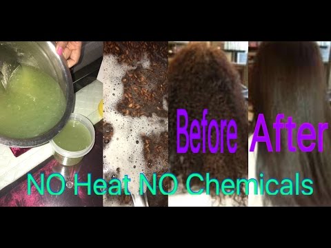 Permanent hair straightening/Smoothening at home/Natural Ingredients ft. Patanjali Aloe Vera gel Video