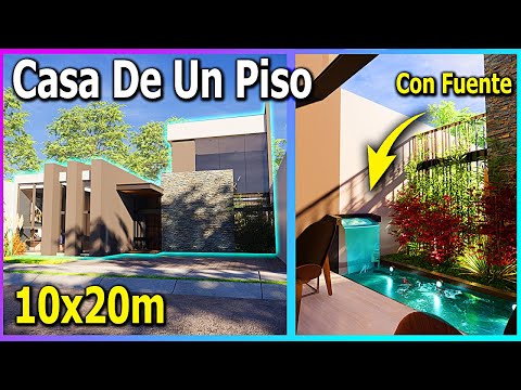 🔴HERMOSA CASA DE UN PISO 10X20m CON FUENTE