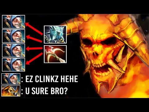 CRAZY 100k Damage in 40 Min! Gleipnir Clinkz Counter Meepo Terror Imba Burst Dmg Melt Enemy Dota 2