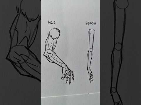 how to draw female and male arm #tutorial #drawing #sketch #art