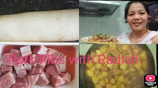 how I cook Delicious Pork ribs with radish #kapangyaochannel #ofwhk#porkribs