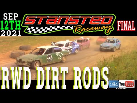 Stansted Raceway. RWD DIRT RODS. FINAL. 12th September 2021. Stock car. Banger racing.