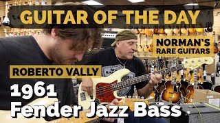 Video thumbnail for Guitar of the Day: 1961 Fender Jazz Bass Refin | Roberto Vally at Norman's Rare Guitars by Normans Rare Guitars