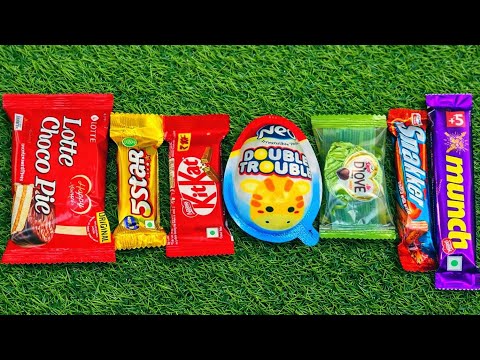 ASMR Most Popular Candys / some lots of colorful rainbow lollipop candy / unpacking chocolate eat