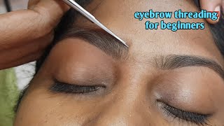 eyebrow threading for beginners/threading eyebrow/eyebrow threading kaise kare